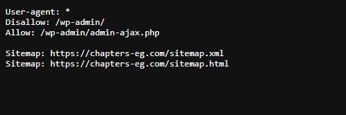 screenshot of Chapters' robots.txt file