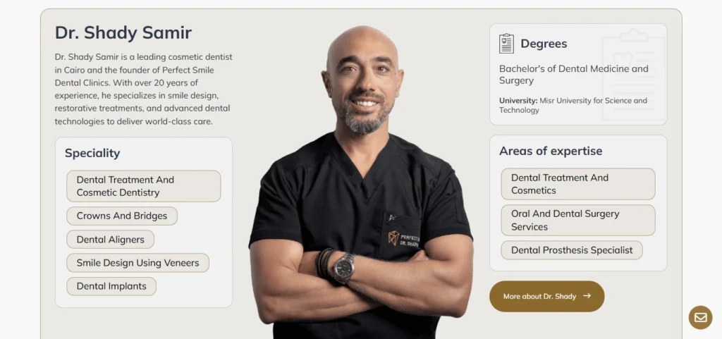 Chapters Digital Solutions Medical Website Development Case Study Screenshot for Perfect Smile