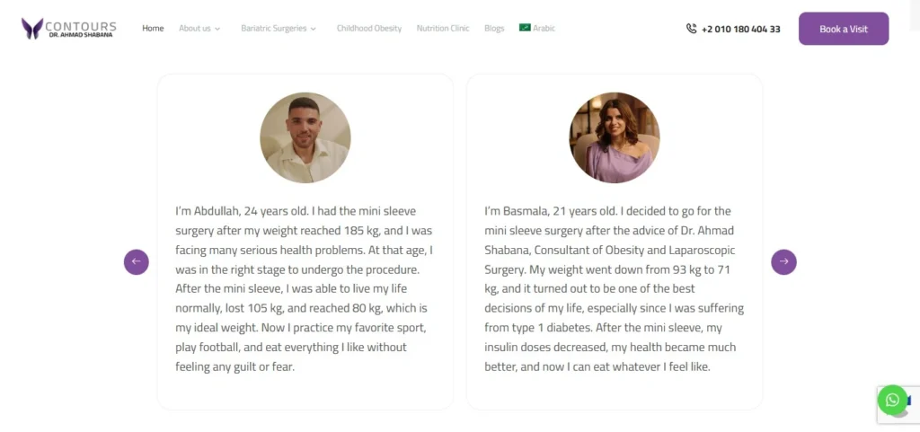 Chapters Digital Solutions Medical Website Development Case Study screenshot for Dr Ahmad Shabana