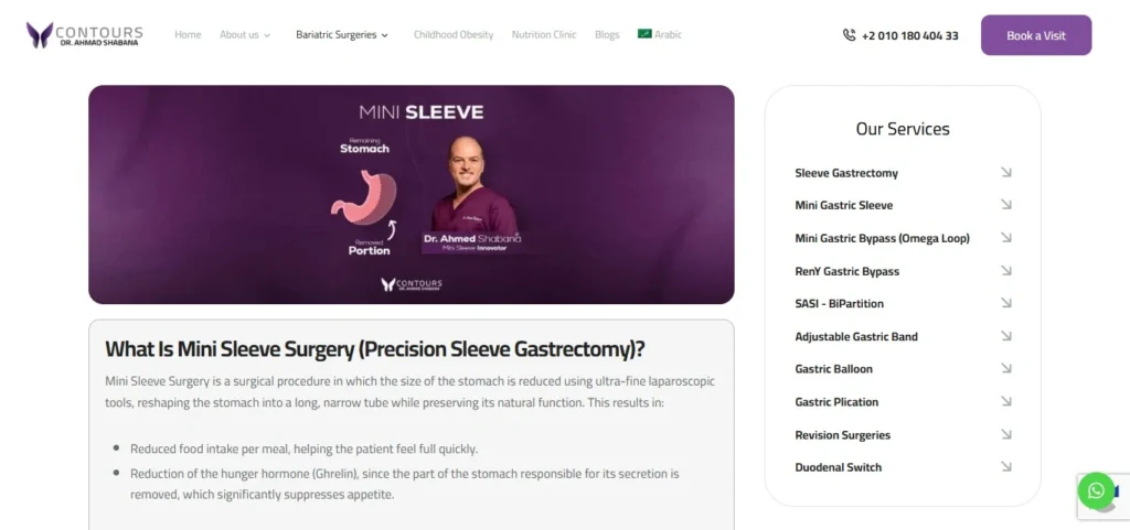 Chapters Digital Solutions Medical Website Development Case Study screenshot for Dr Ahmad Shabana
