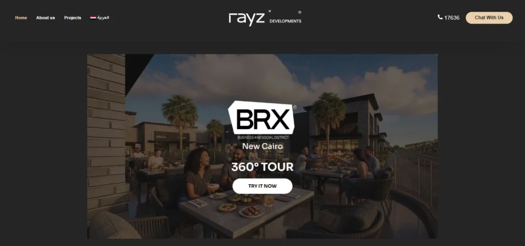 Chapters Digital Solutions Real Estate Website Development case study screenshot for Rayz Developments